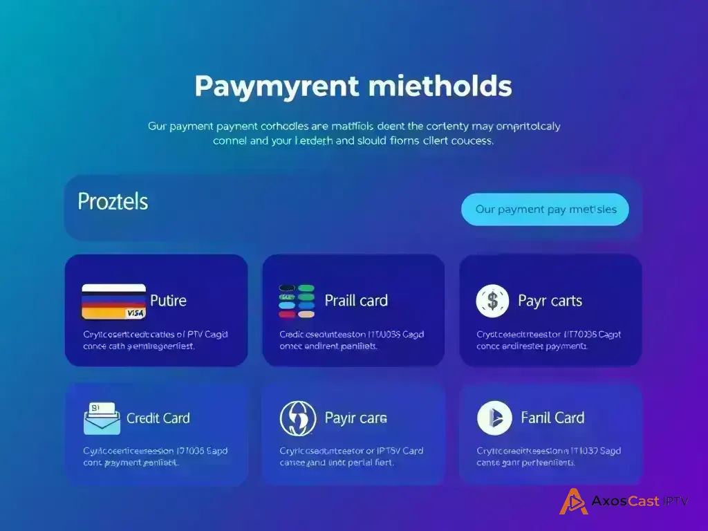 Overview of available payment methods for AxosCast IPTV