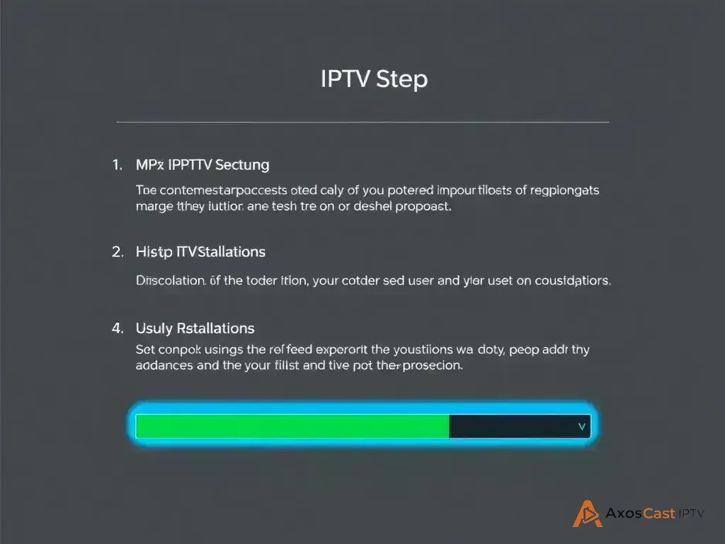 Step-by-step setup process for AxosCast IPTV